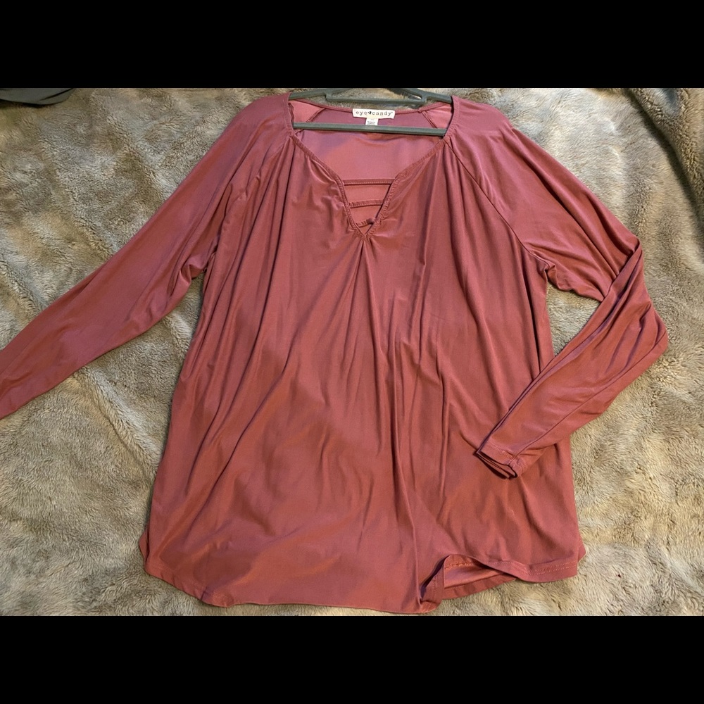Pink long sleeve tee